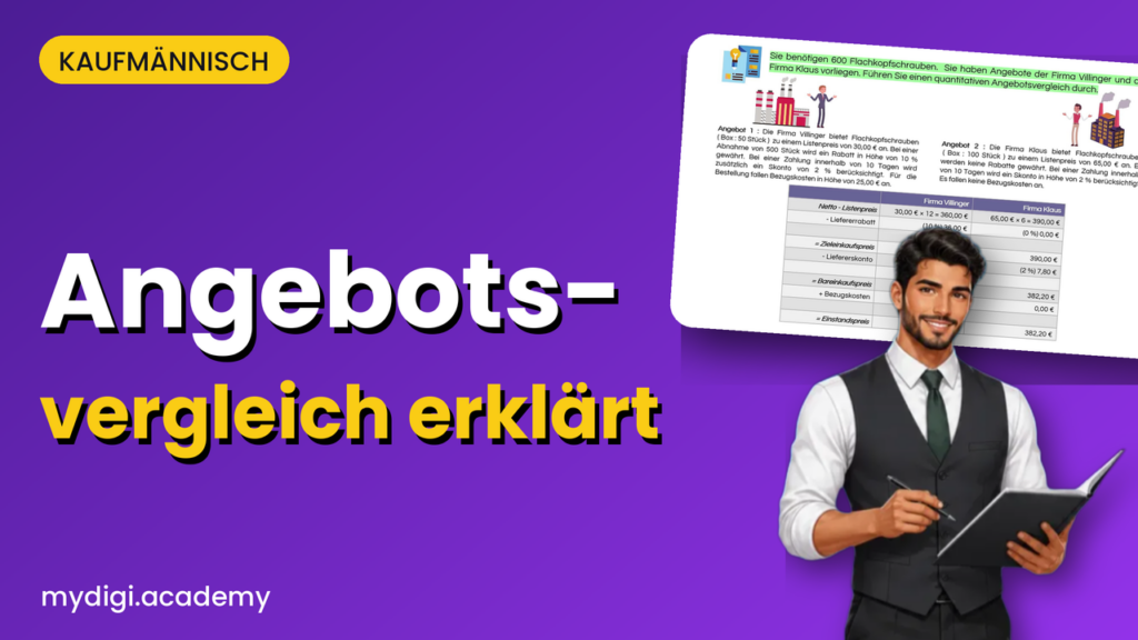 Lernvideo MyDigiAcademy: Angebotsvergleich einfach erklärt