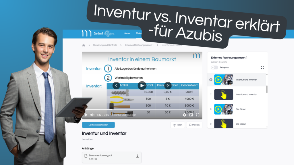 Inventur und Inventar einfach erklärt für Azubis