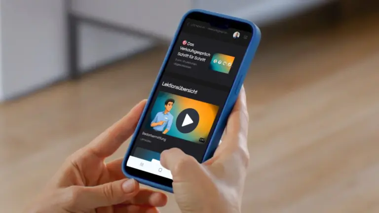 Wissenscheck nach jeder Lektion – direkt am Smartphone