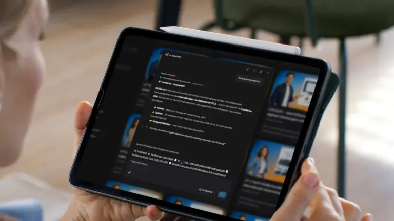 AI Assistent – Frage eingeben und direkt zur passenden Lektion springen