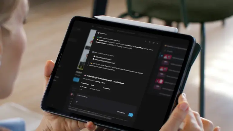 AI Assistent – Frage eingeben und direkt zur passenden Lektion springen