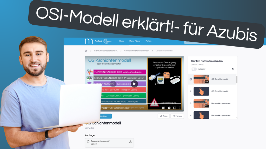 OSI-Schichtenmodell einfach erklärt für Azubis